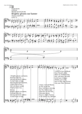 Brightly gleams our banner