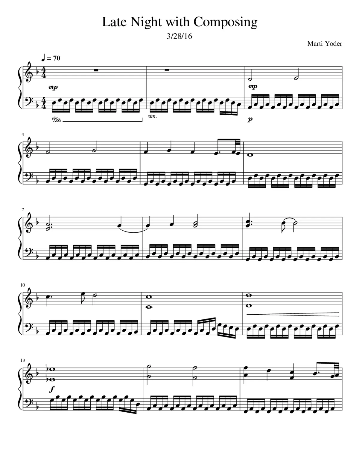 Late Night With Composing - Page 1