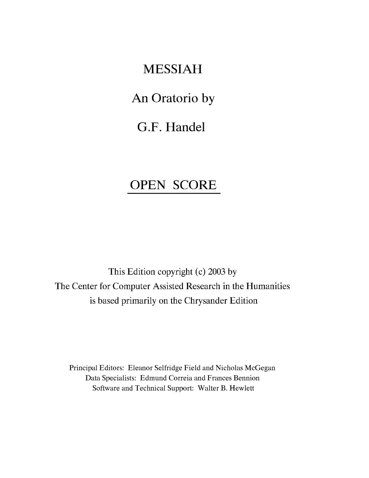 Messiah, HWV 56 - Page 1