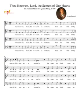 Thou knowest Lord the Secrets of our Hearts Z.58