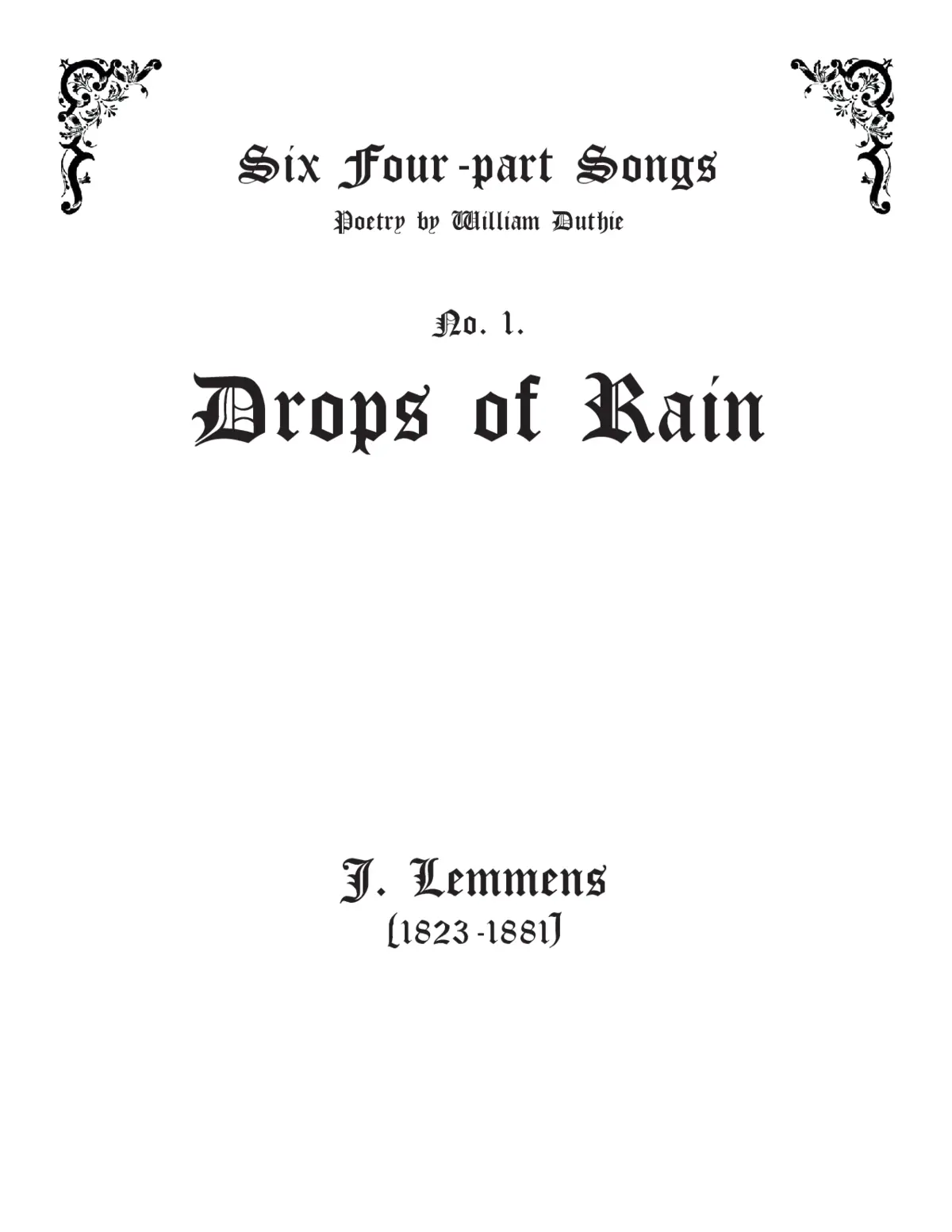 Drops of rain - Page 1