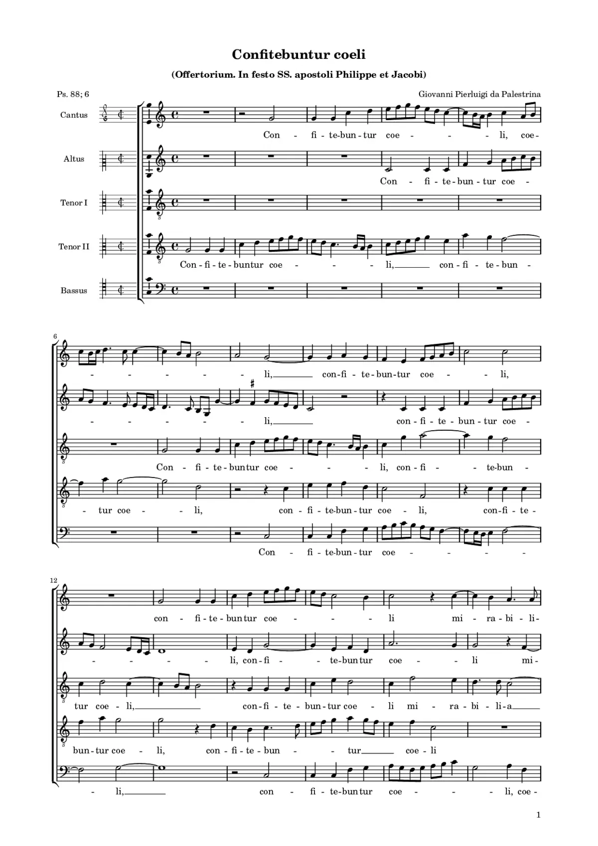 Confitebuntur coeli - Page 1