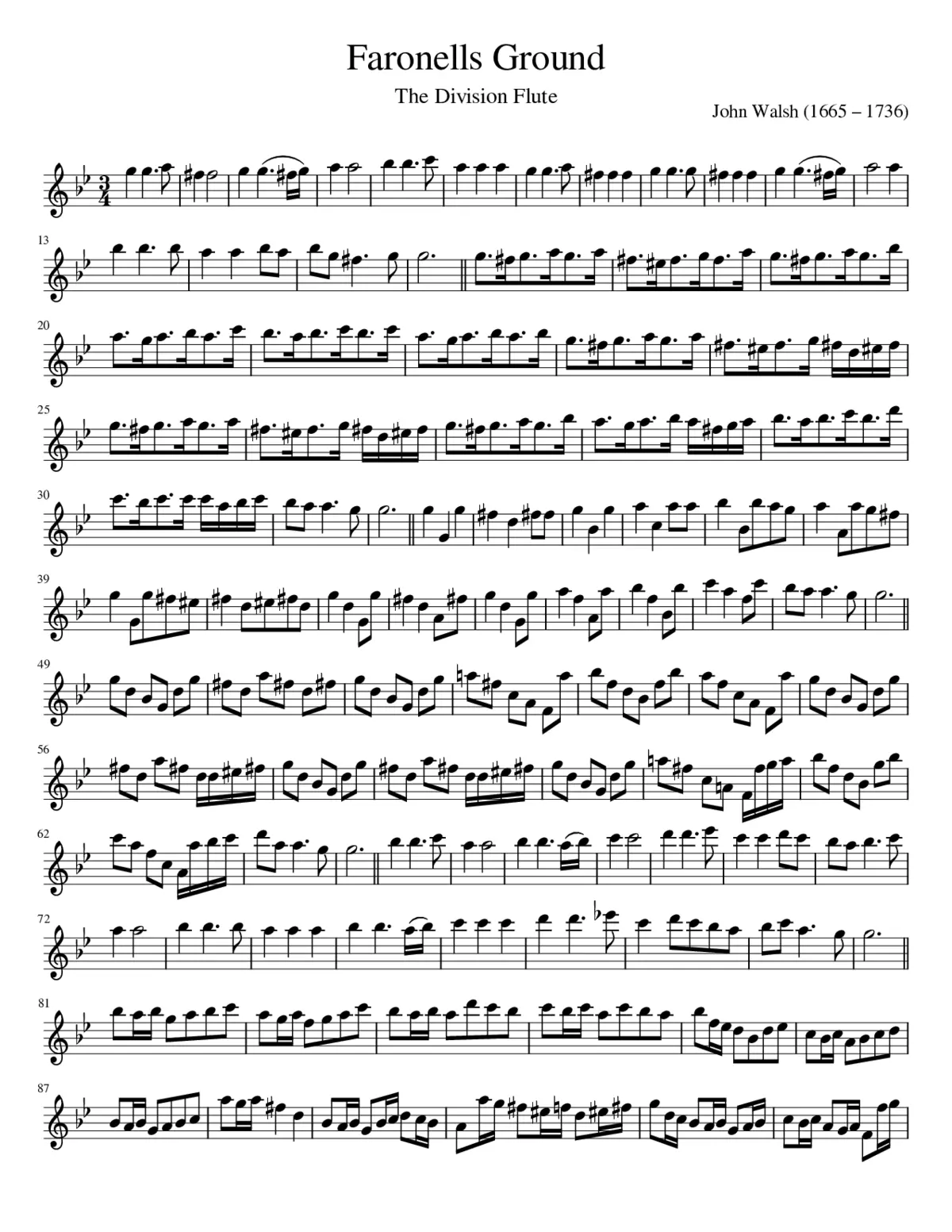 Faronells Ground The Division Flute - Page 1