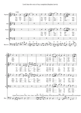 Lord hear the voice of my complaint