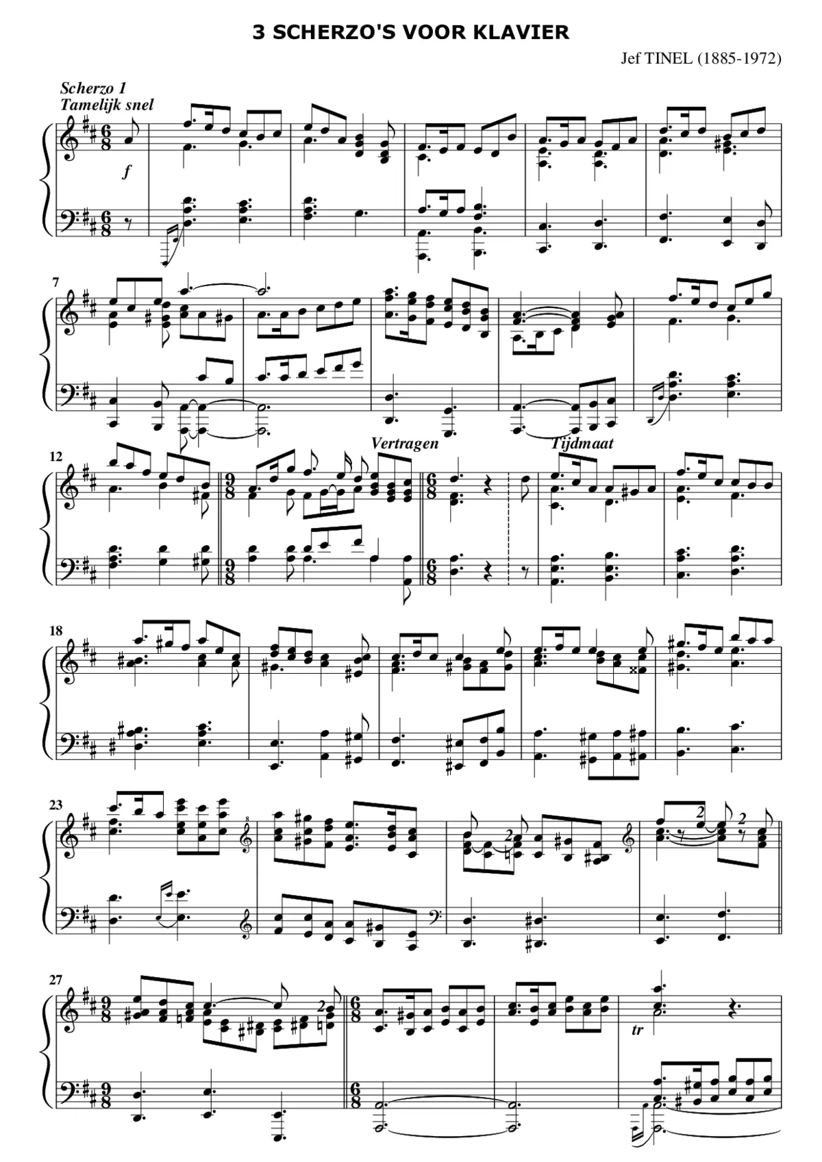 3 Scherzos voor klavier - Page 1