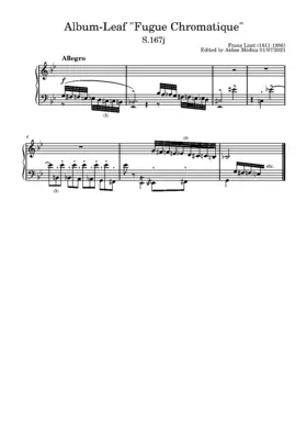 Album-Leaf 'Fugue Chromatique'