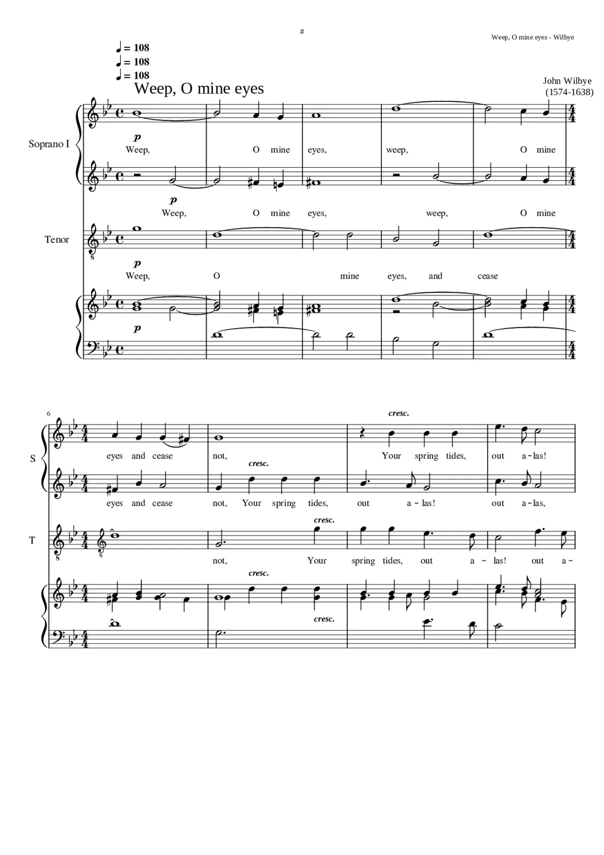 Weep O mine eyes - Page 1