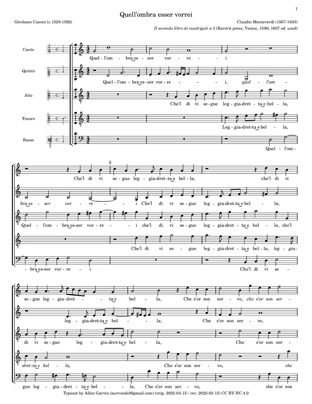 Quell’ombra esser vorrei - Page 1