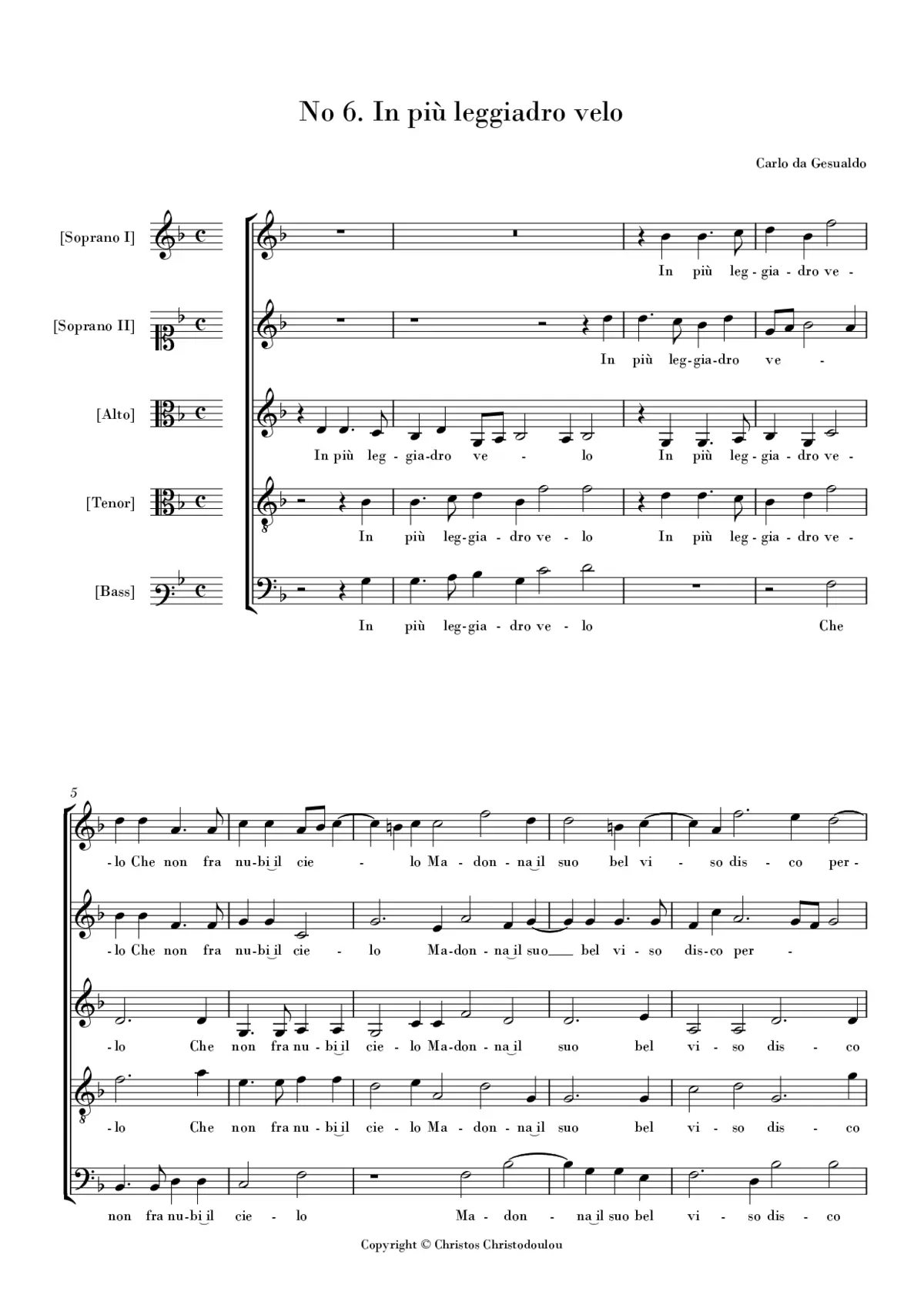 In più leggiadro velo - Page 1