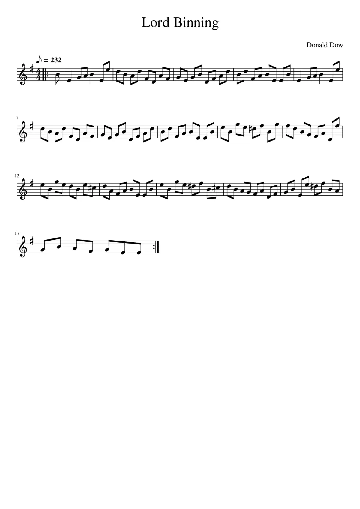 Lord Binning - Page 1