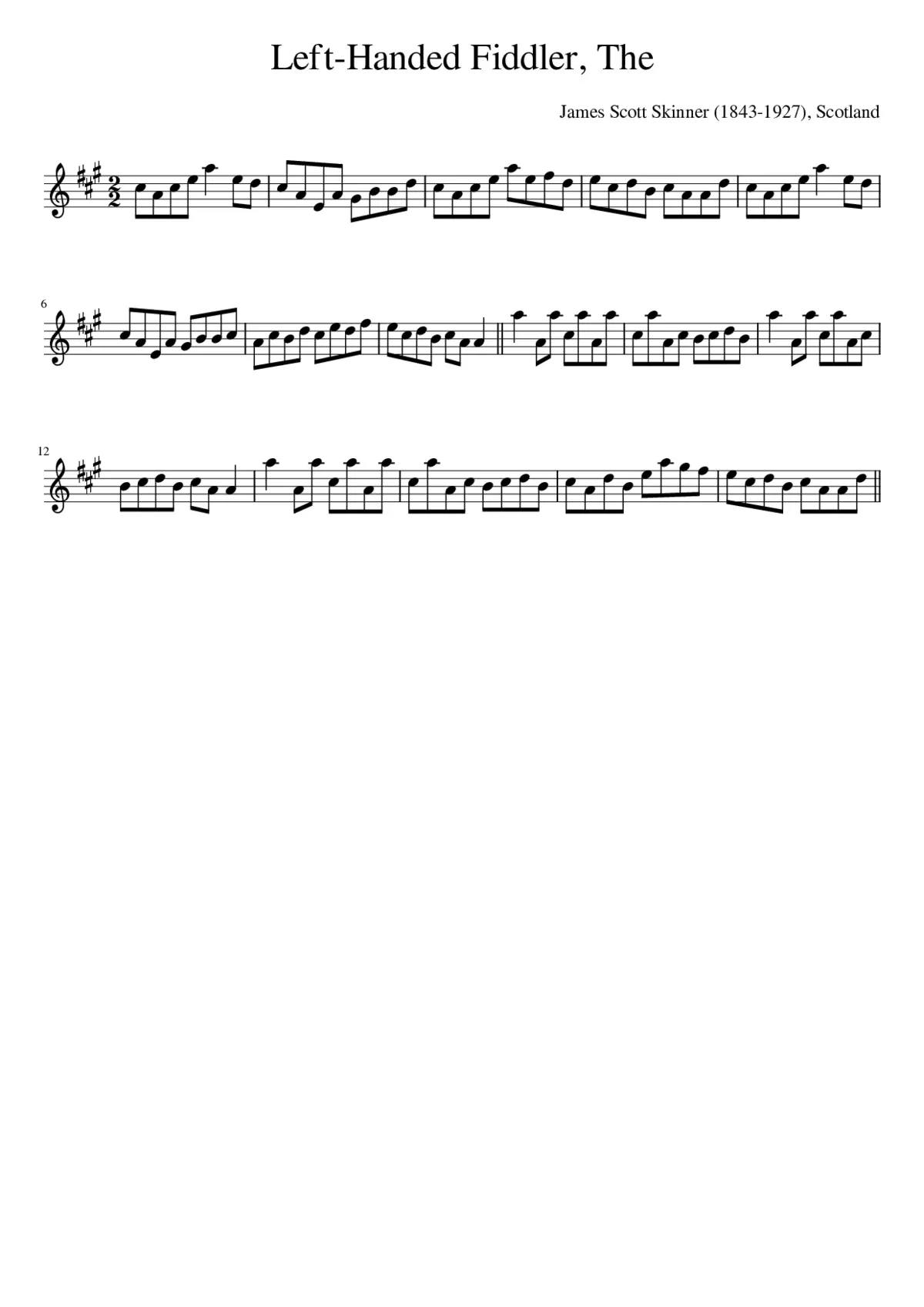 The Left-Handed Fiddler - Page 1