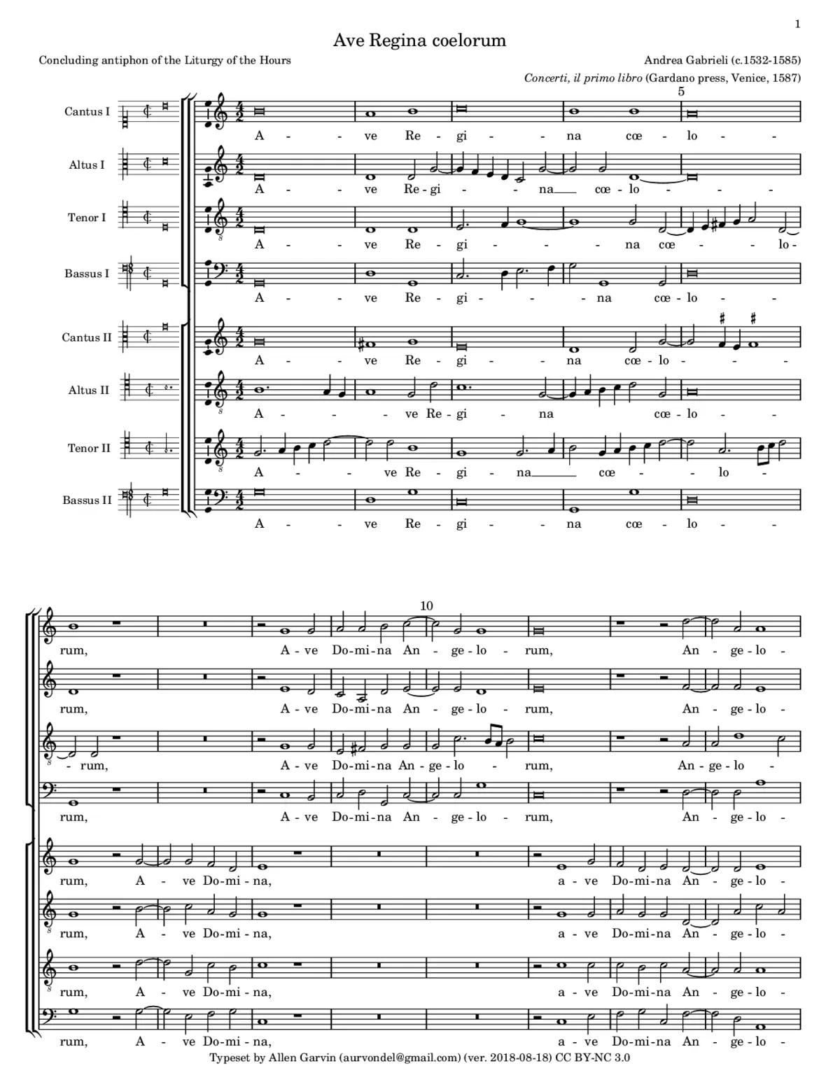 Ave Regina - Page 1