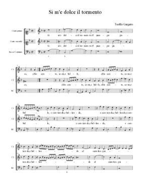 Si m'e dolce il tormento