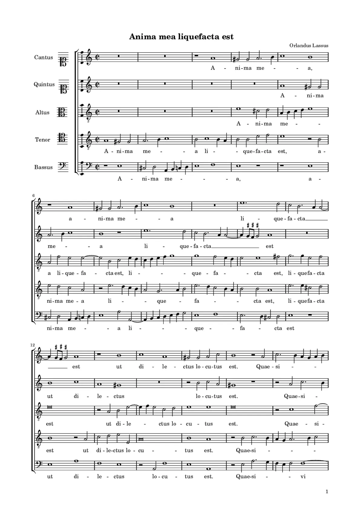 Anima mea liquefacta est - Page 1