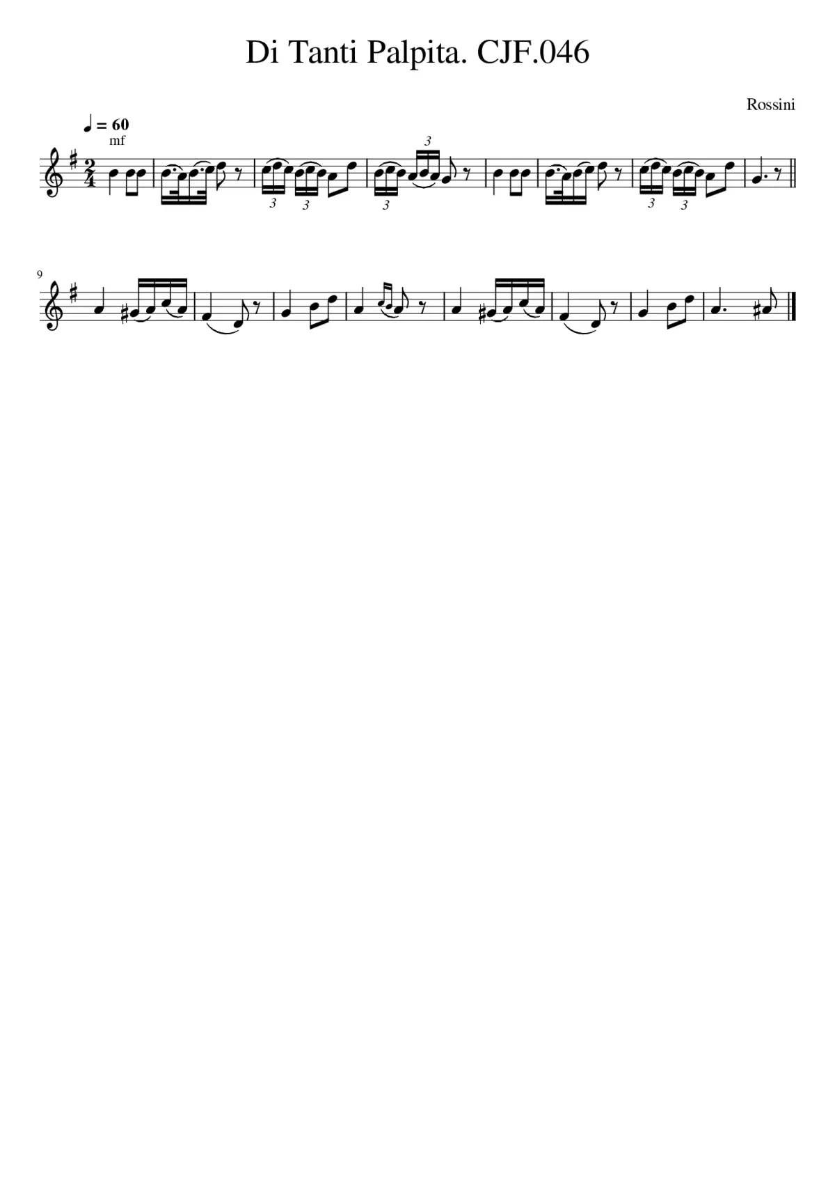 DI TANTI PALPITA. CJF.046 - Page 1