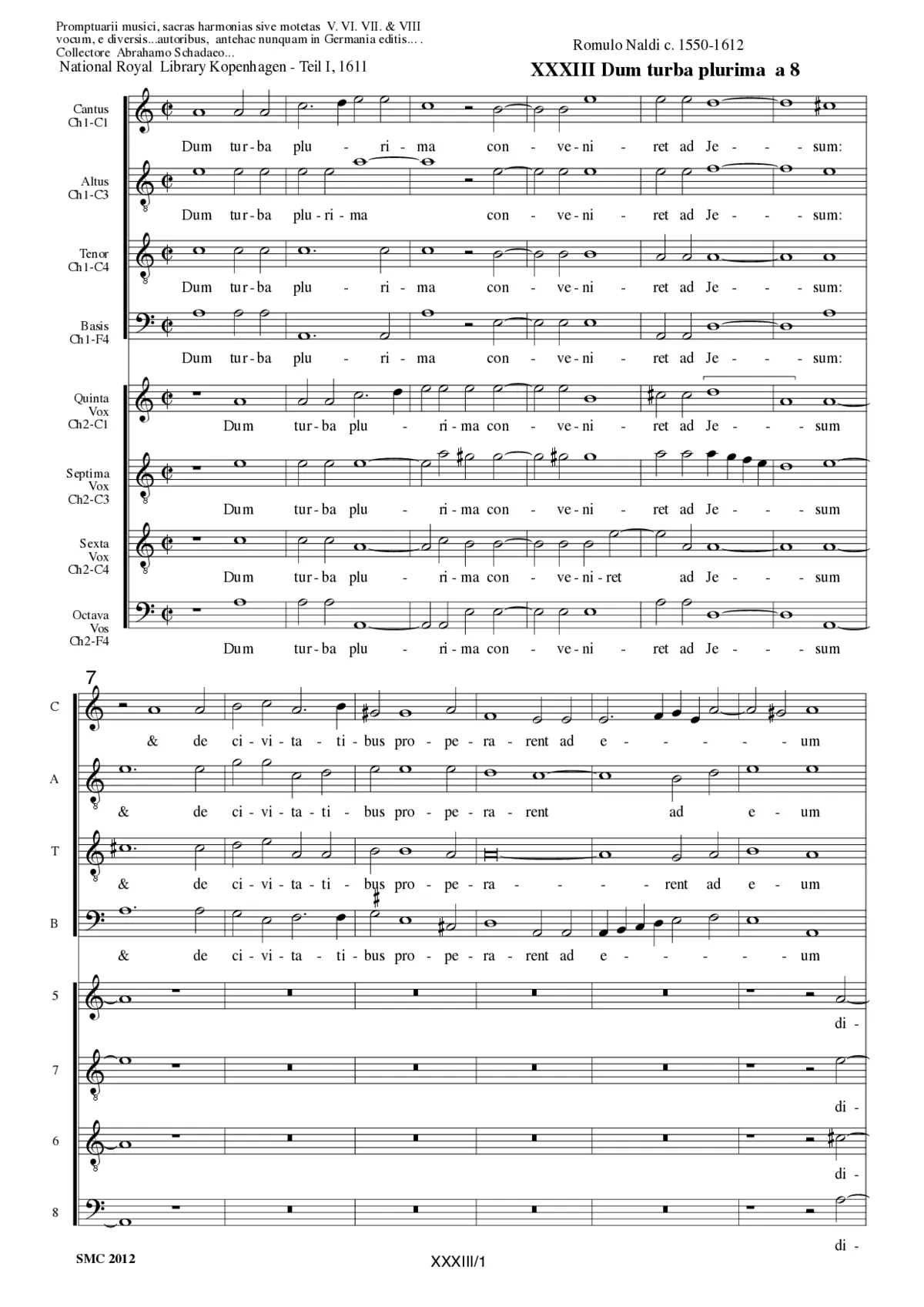 Cum turba plurima a 8 - Page 1