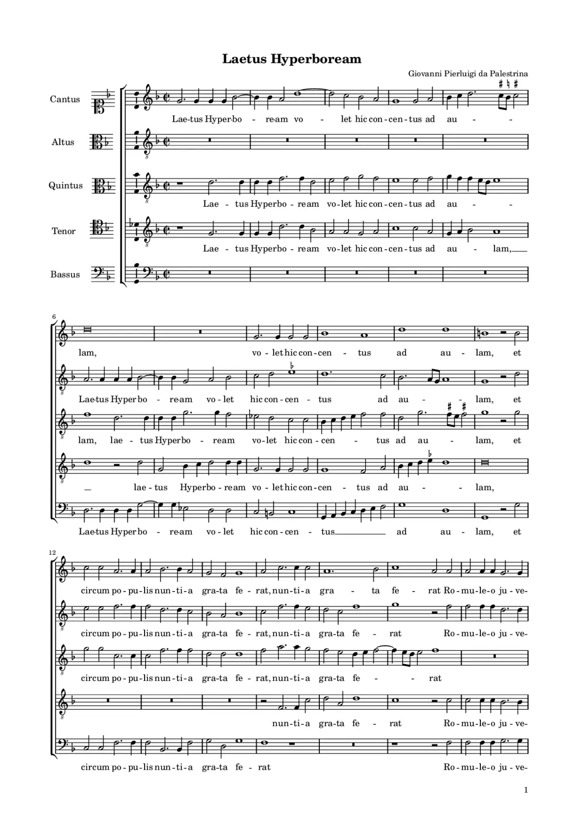 Laetus Hyperboraeam volet hic concentus - Page 1