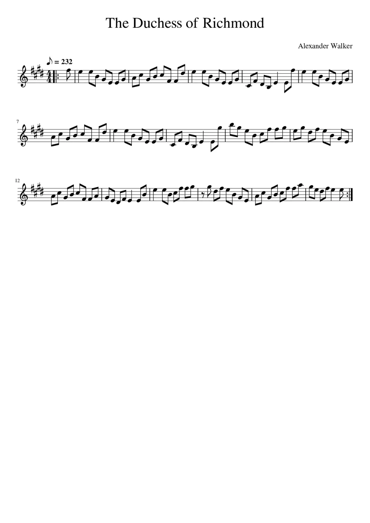 The Duchess of Richmond - Page 1