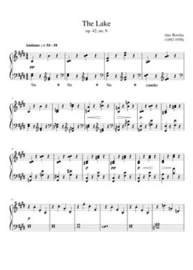 The Lake op. 42 no. 9