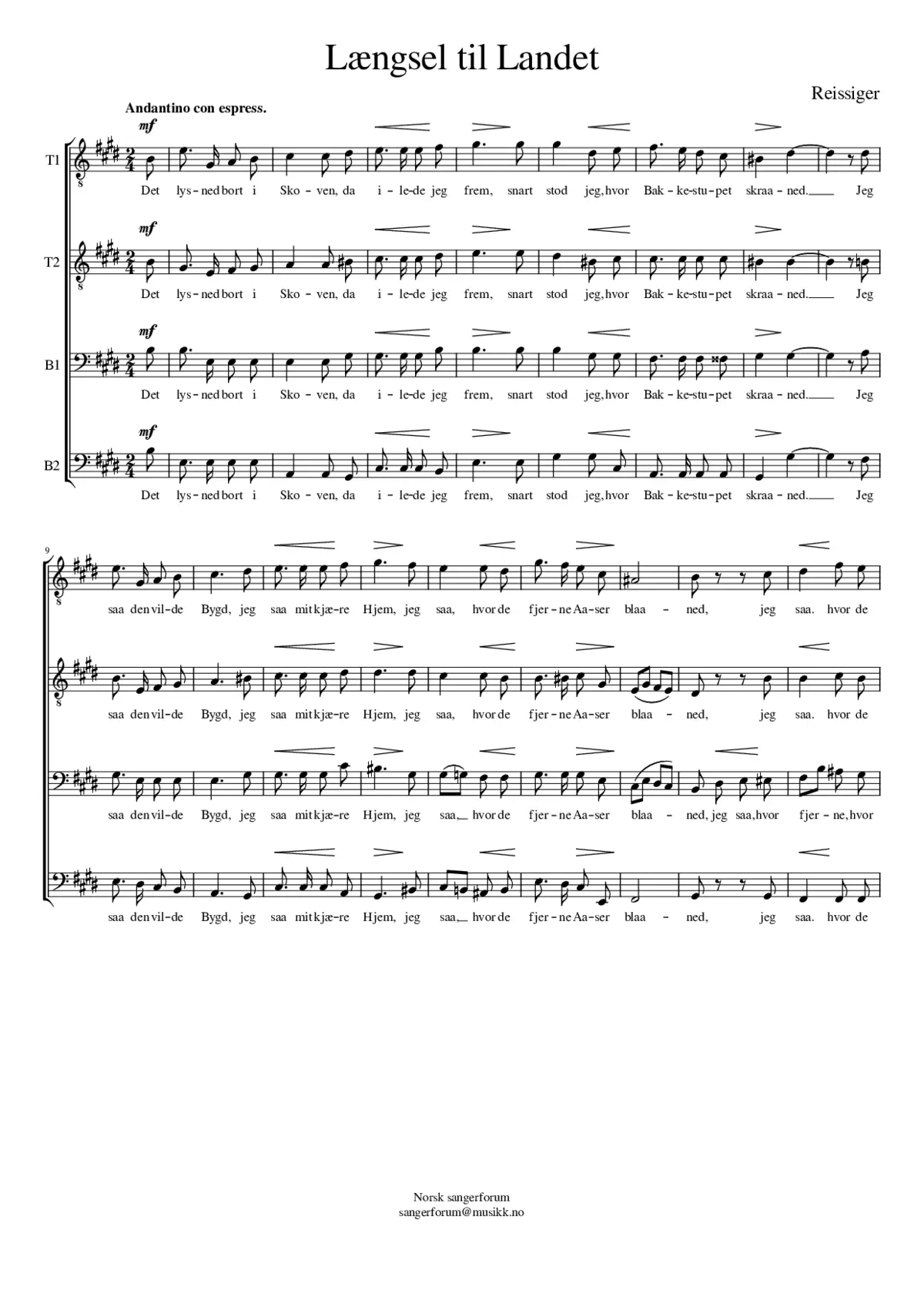 Længsel til Landet - Page 1