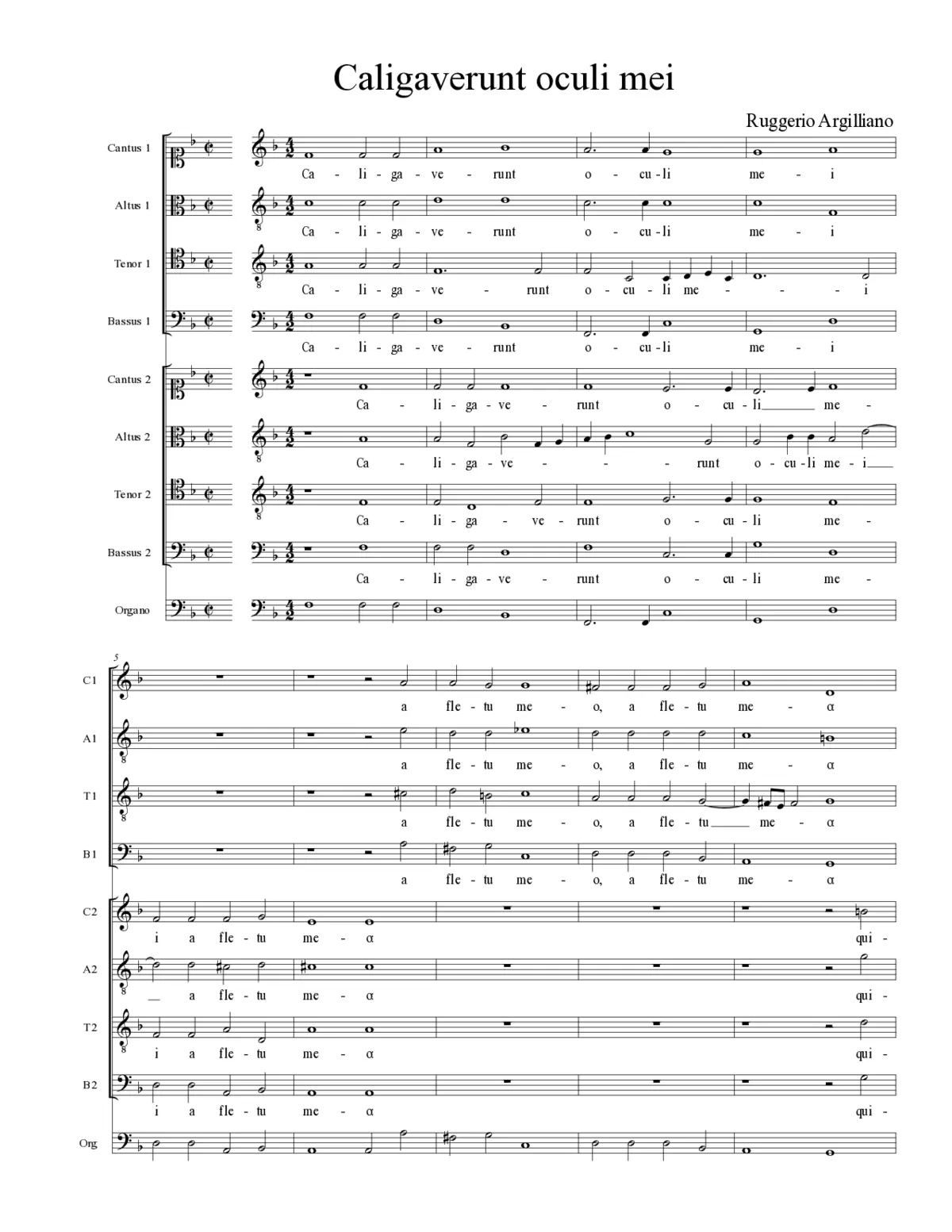 Caligaverunt oculi mei - Page 1
