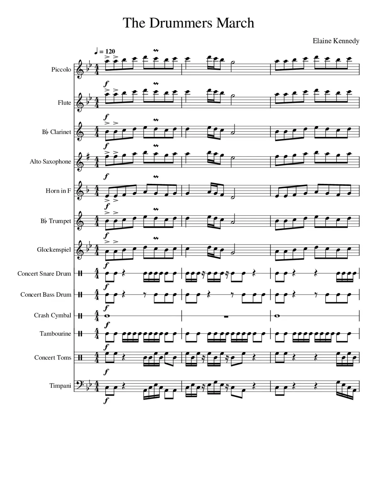 The Drummers March - Page 1