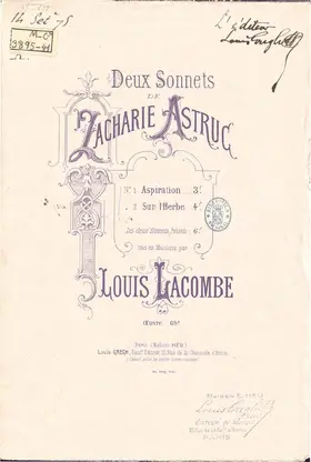 Deux sonnets de Zacharie Astruc