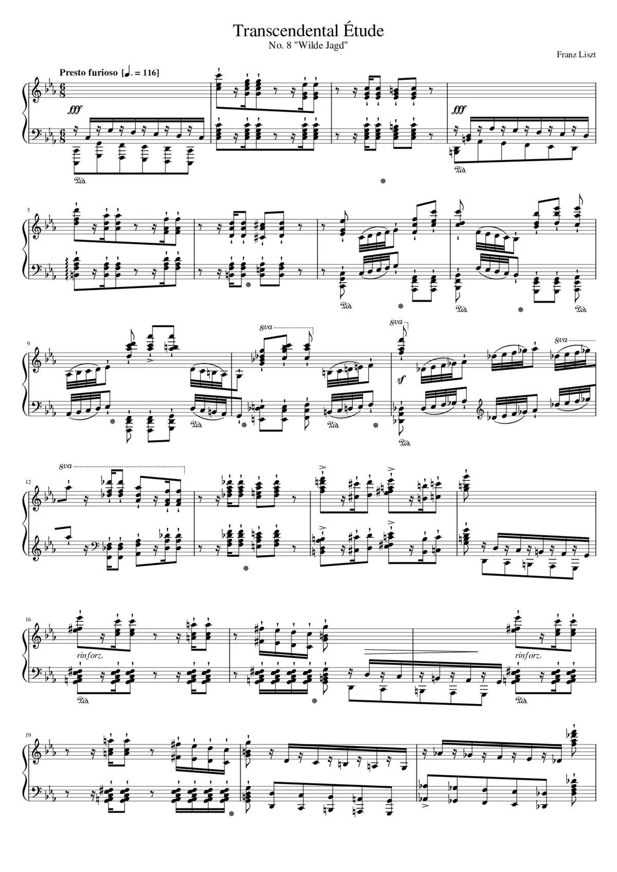 Études d'exécution transcendante S.139 - Page 1