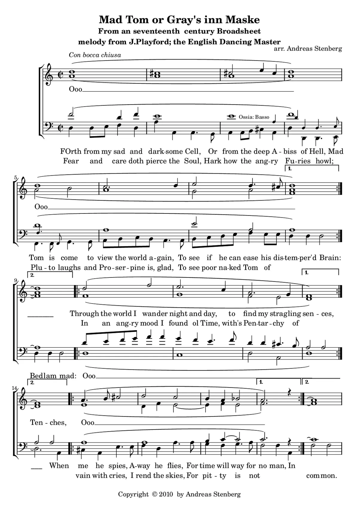 Mad Tom or Gray's inn Maske - Page 1