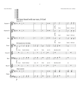 We have heard with our ears O God