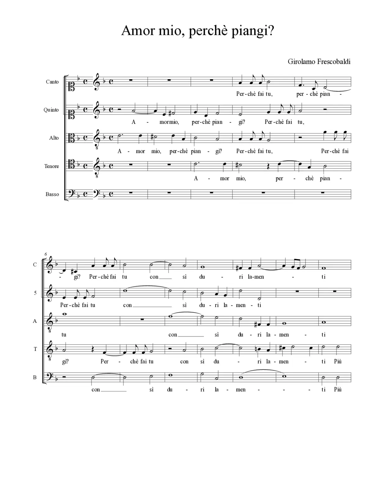 Amor mio, perchè piangi? - Page 1