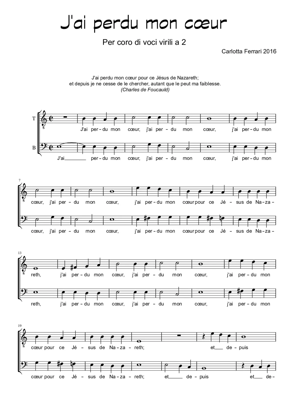 J'ai perdu mon cœur - Page 1