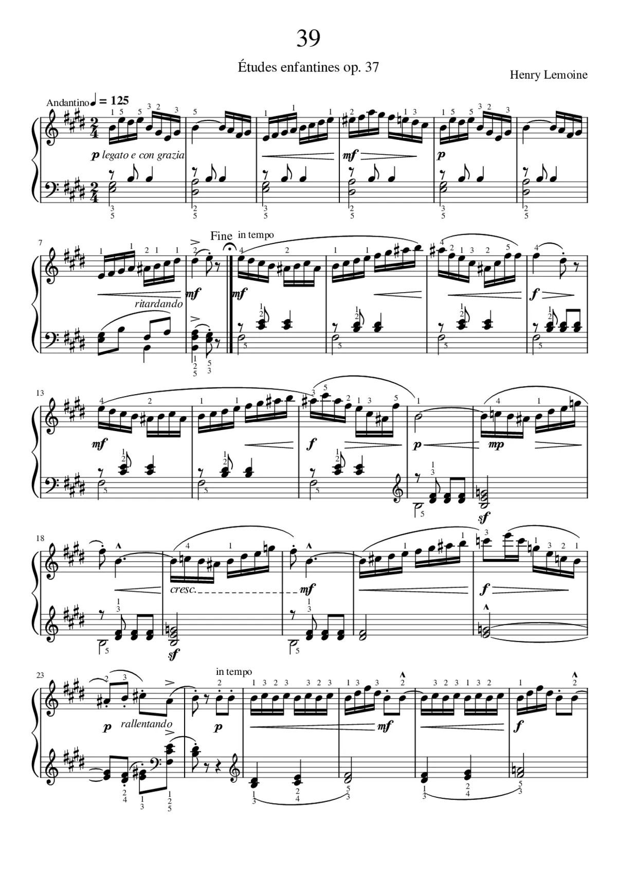 Études enfantines Op.37 - Page 1