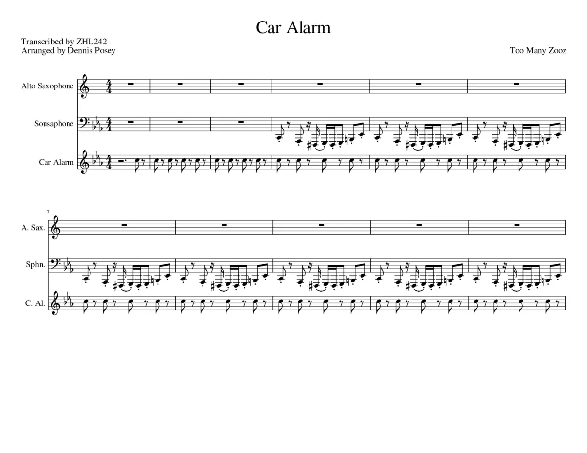 Too Many Zooz: Car Alarm - Page 1