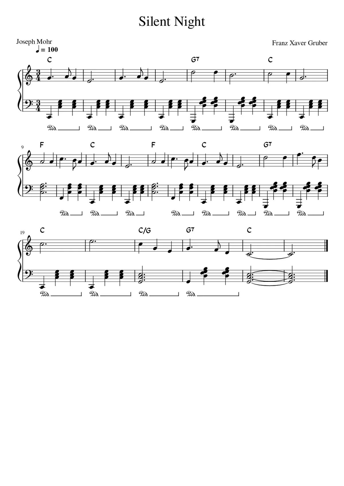 Stille Nacht heilige Nacht H.145 - Page 1