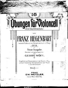 18 Übungen für Violoncello (ohne Daumenaufsatz)