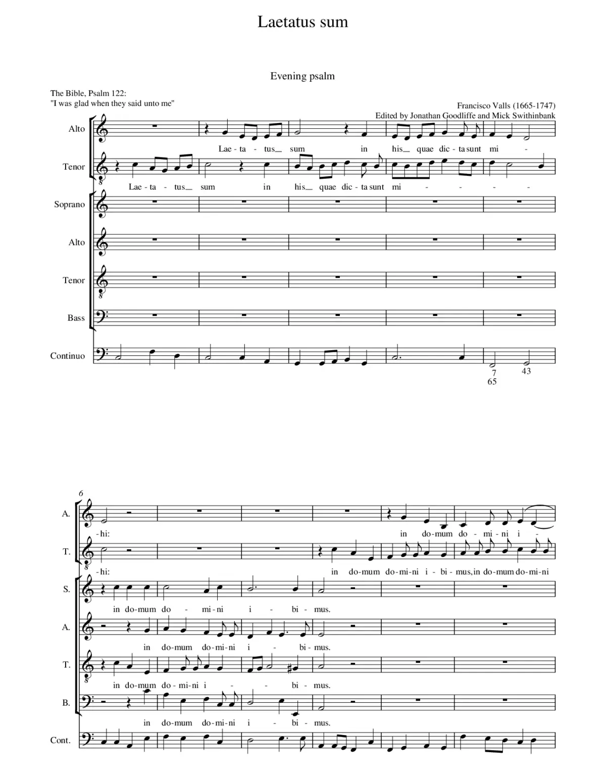 Laetatus sum - Page 1