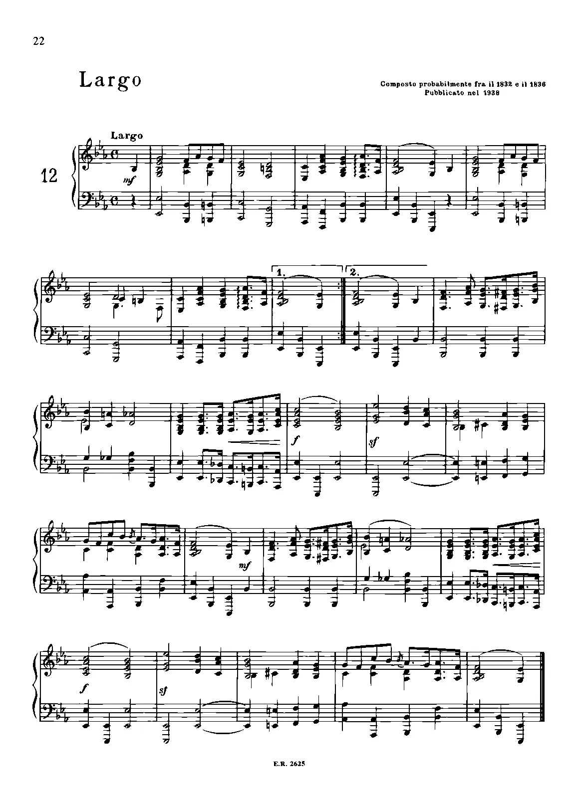 Largo in E-flat major - Page 1
