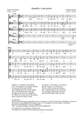 Quand'io v'odo parlar