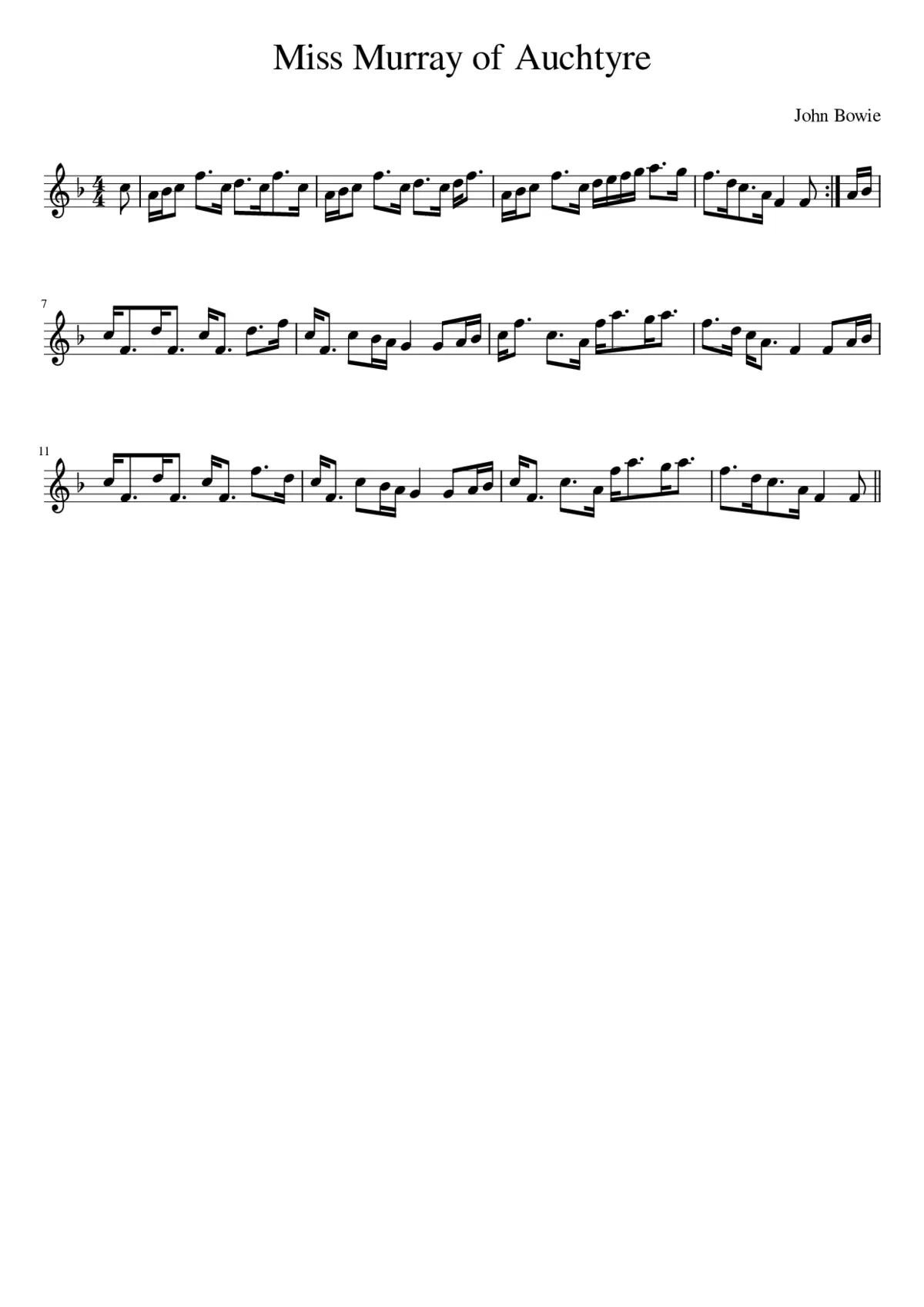 Miss Murray of Auchtyre - Page 1