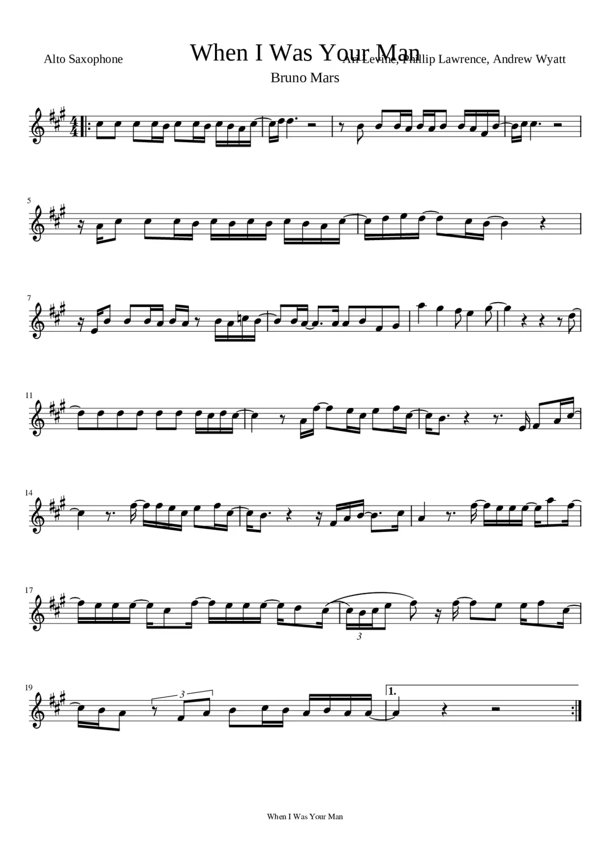 when i was your man - Page 1