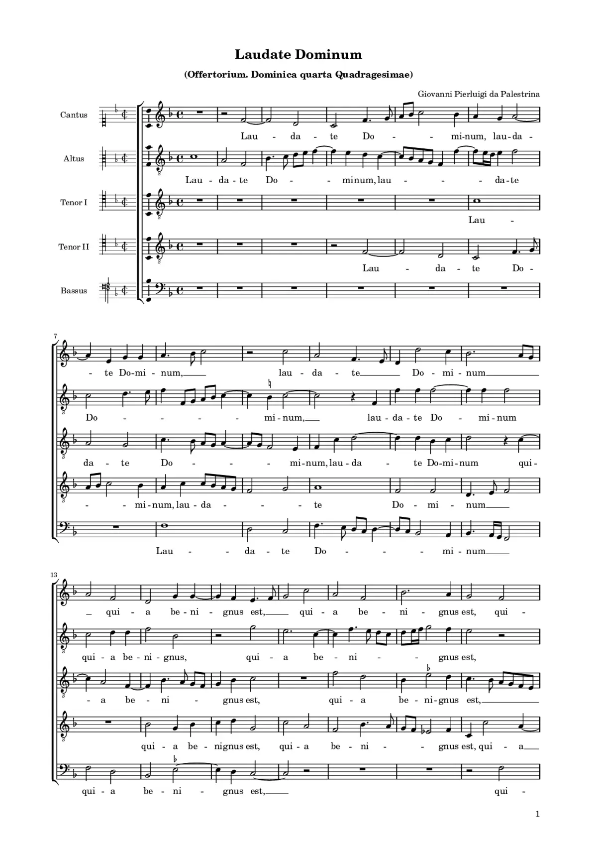 Laudate Dominum - Page 1