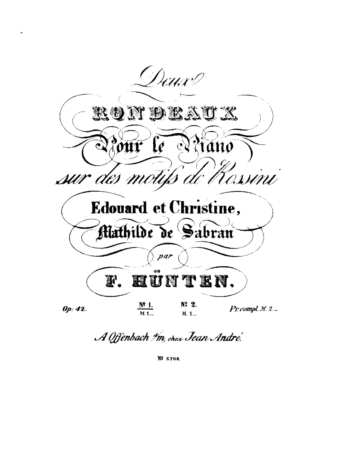 2 Rondeaux sur des motifs de Rossini - Page 1