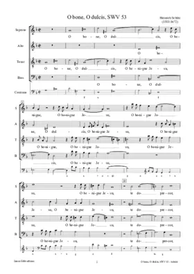 O bone, o dulcis, o benigne Jesu, SWV 53 (Prima pars)