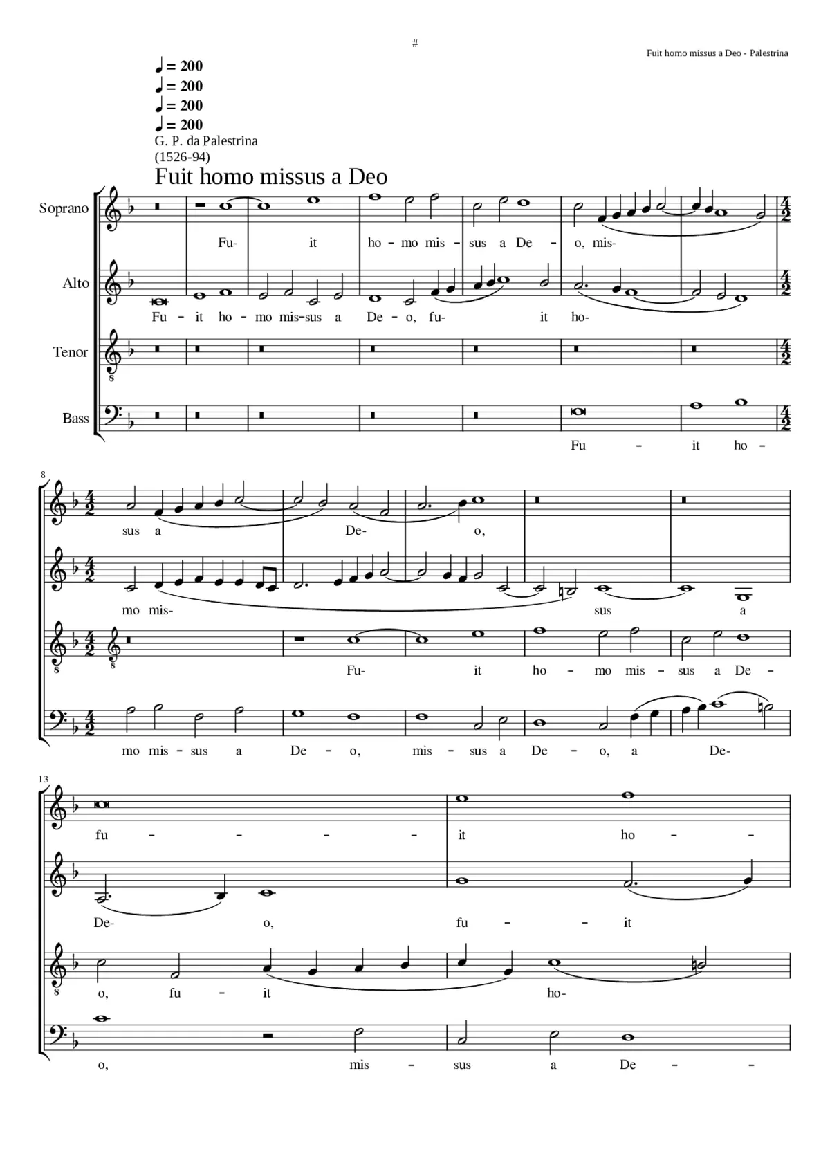 Fuit homo missus a Deo a4 - Page 1