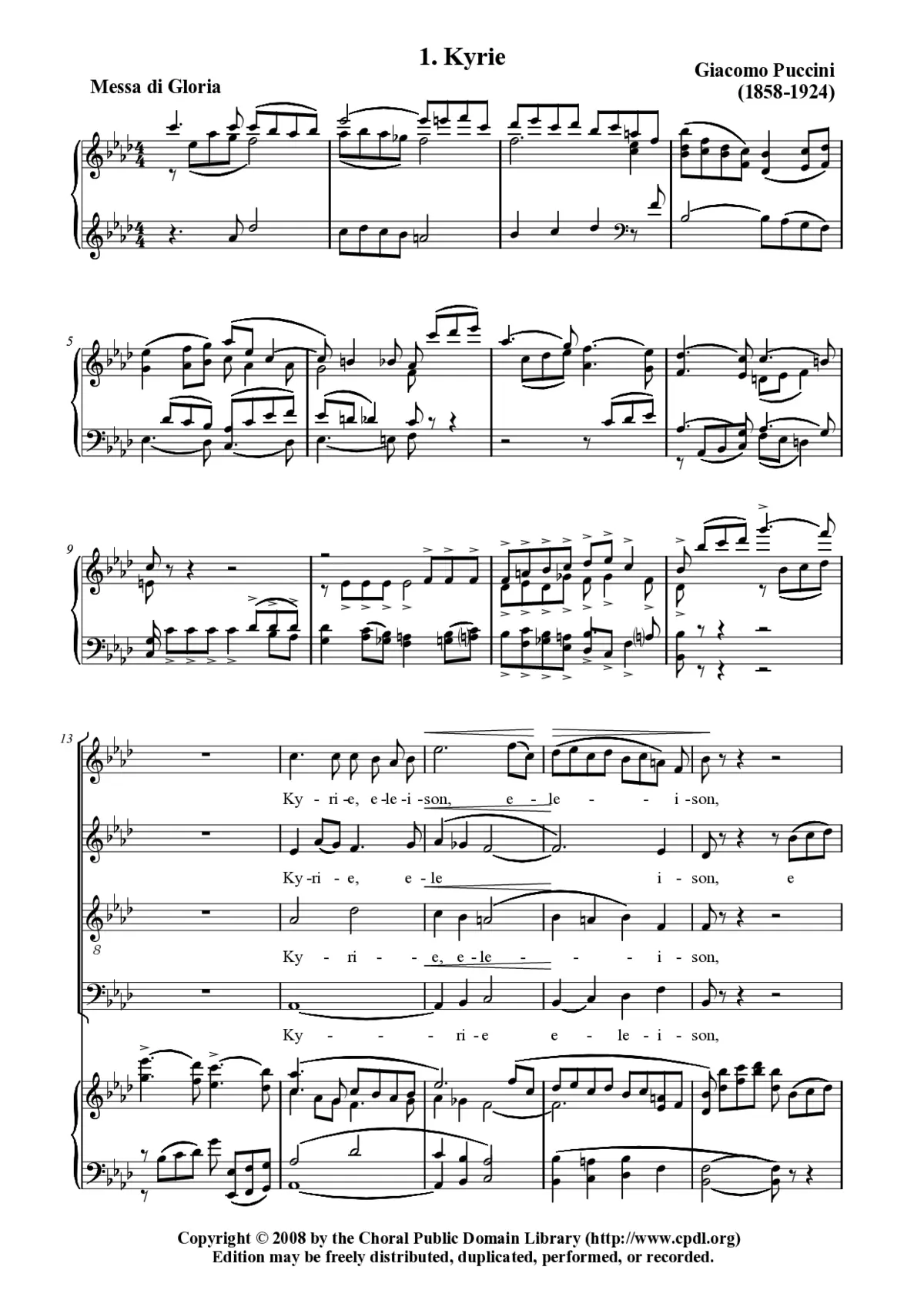 Messa di Gloria - Page 1