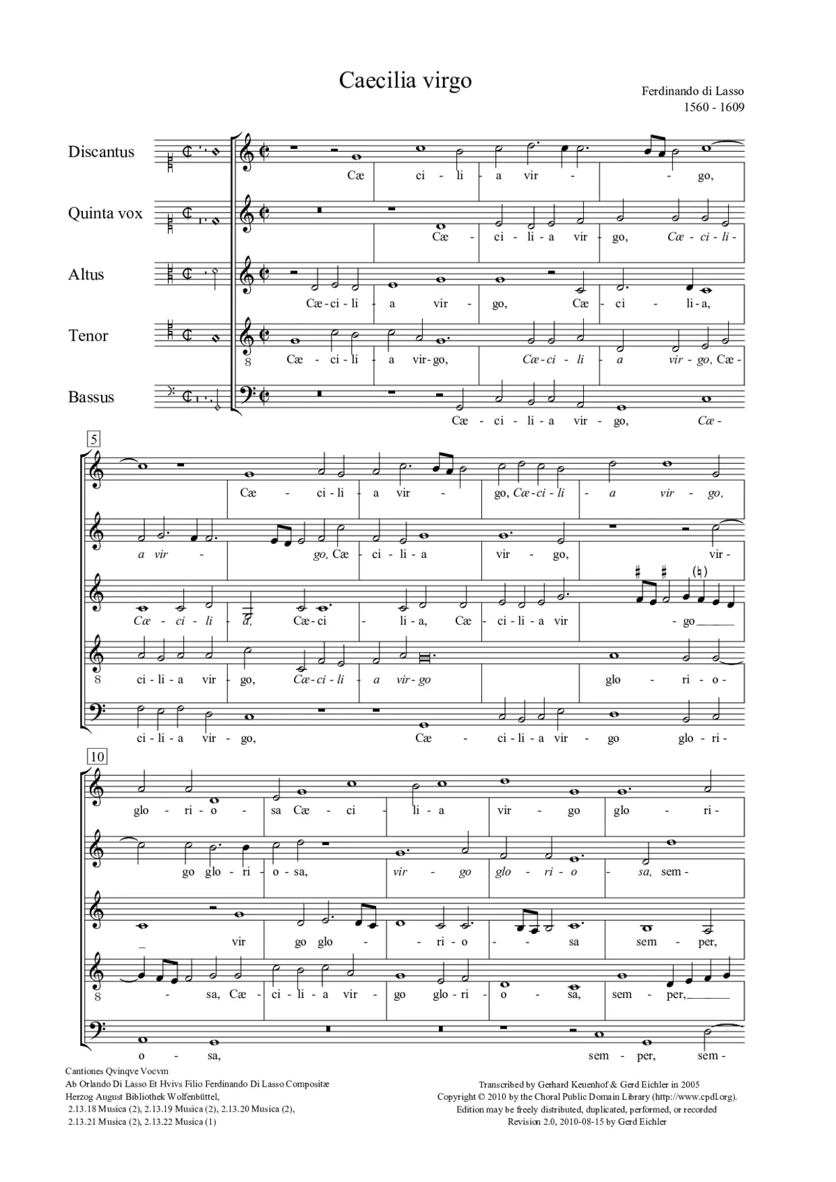 Caecilia virgo - Page 1