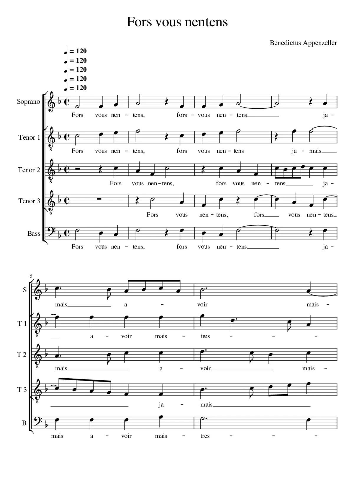 Fors vous nentens - Page 1