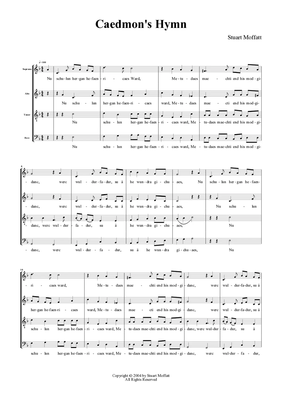 Caedmon's Hymn - Page 1