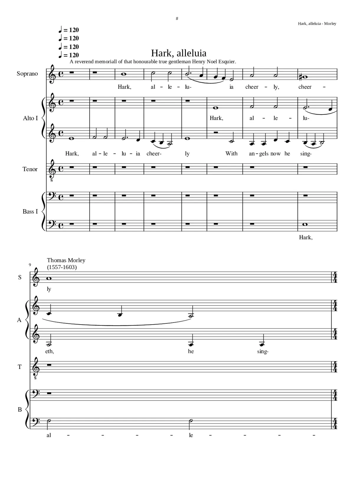 Hark alleluia - Page 1